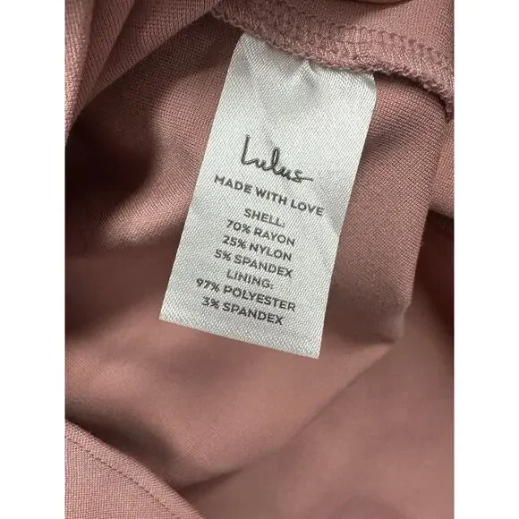 Lulus Mini Dress Size Small Dare to Take the Plunge Dusty Pink Tulip - Picture 10 of 11